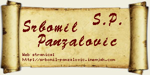 Srbomil Panzalović vizit kartica